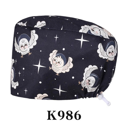 Cralom Cotton Scrub Cap - Unisex Surgical Hat for Healthcare Pros