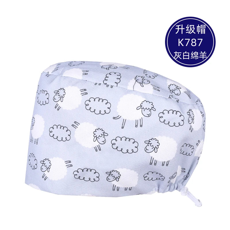 Cralom Cotton Scrub Cap - Unisex Surgical Hat for Healthcare Pros