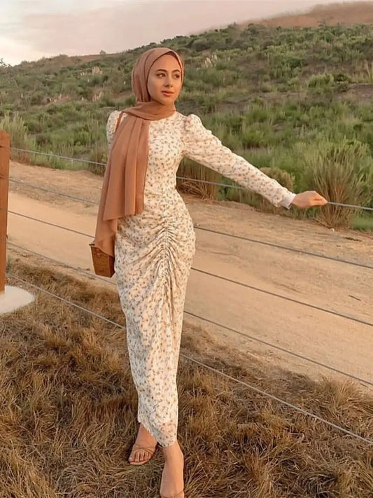 Cralom Modest Kaftan Abaya Dress for Muslim Women - Ramadan Eid Robe