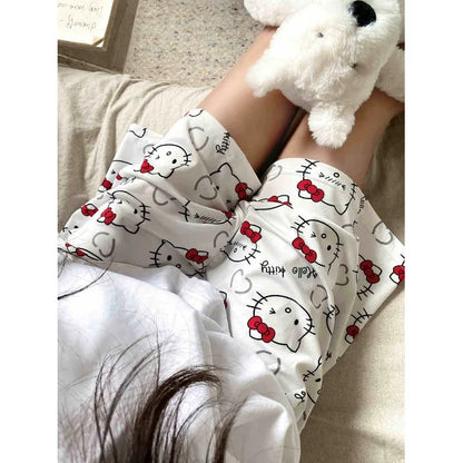 Cralom Kitty Cat Pajama Shorts for Girls - Spring/Summer 2025 Collection