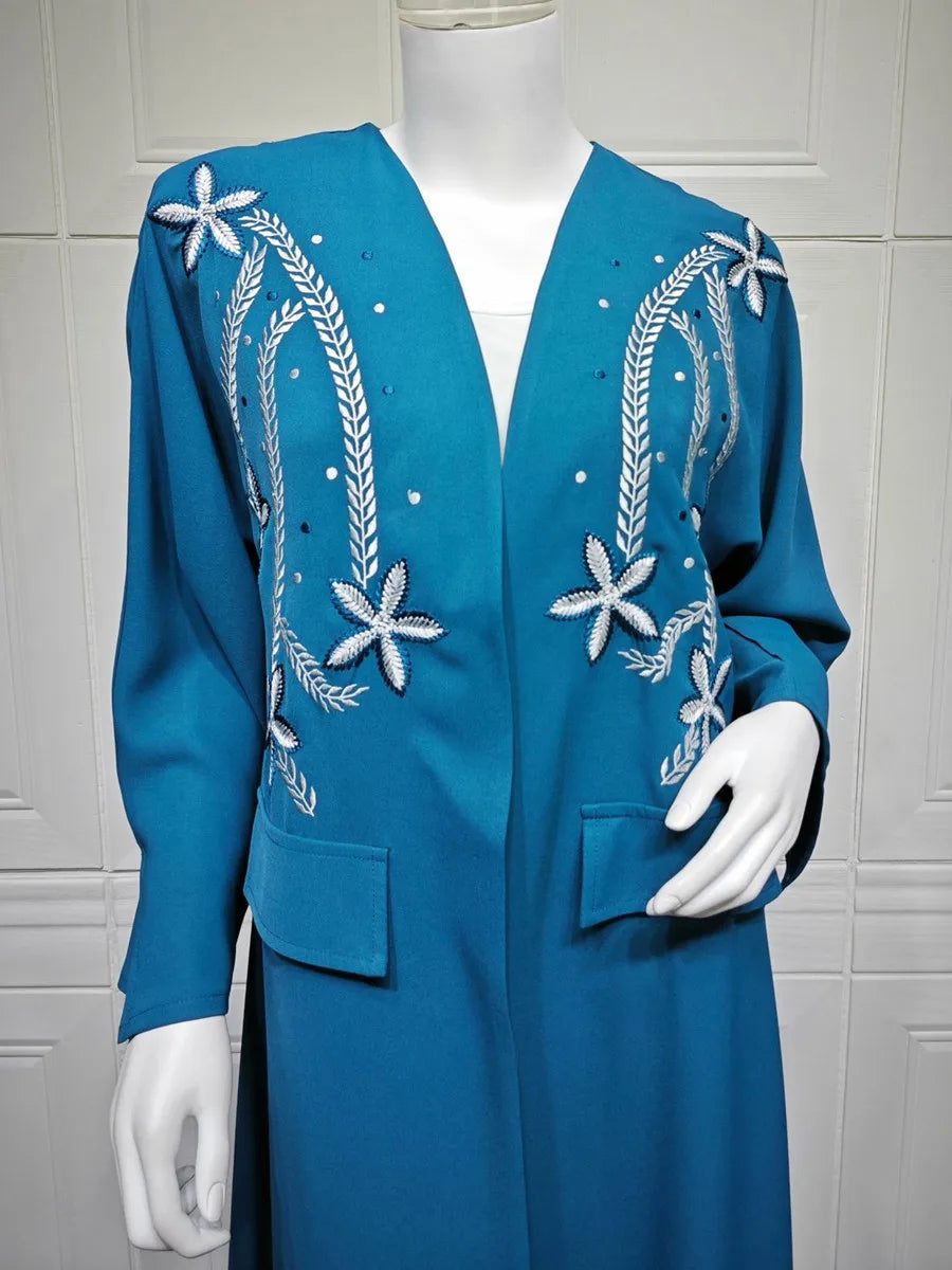 Cralom Luxury Modest Kimono Abaya Dress - Ramadan Robe