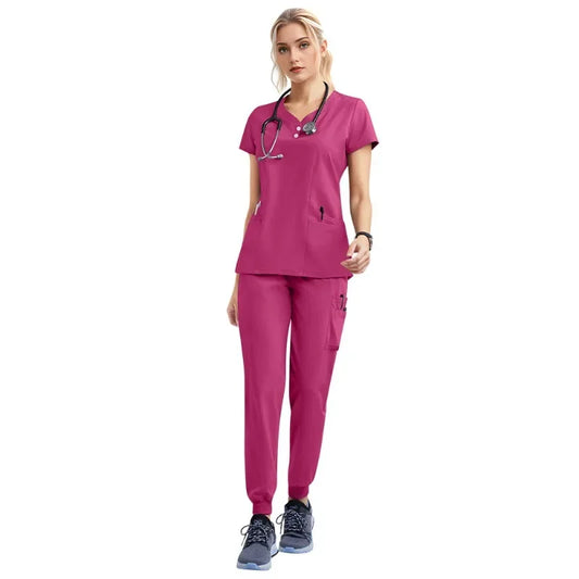 Cralom Multicolor Scrub Set for Doctor Nurse Workwear Uniforms