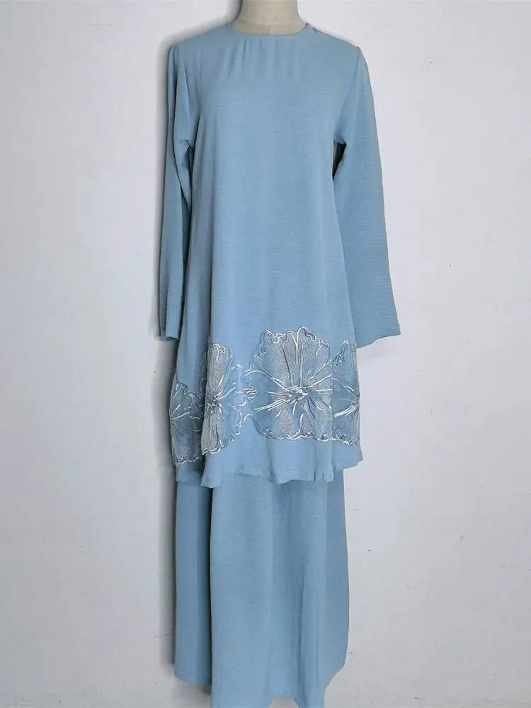 Cralom Cralom Ramadan Abaya Set - Modest Muslim Women's 3 Piece