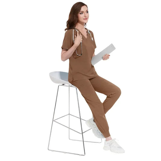 Cralom Short Sleeve Scrubs for Hospital, Spa, Dental & Veterinary Services