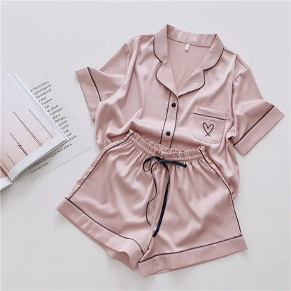 Cralom Summer Ice Silk Short Sleeve Cardigan - High-End Ins Style Home Wear