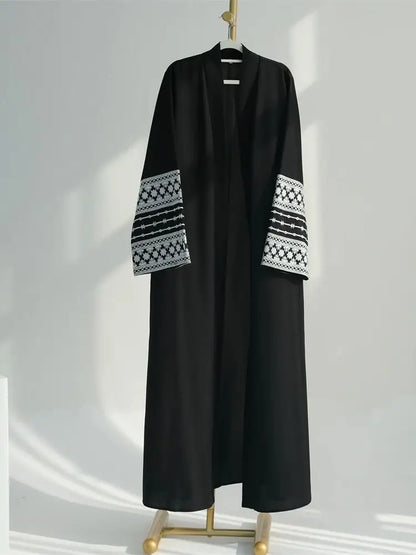 Cralom Embroidered Kimono Abaya Kaftan Dress