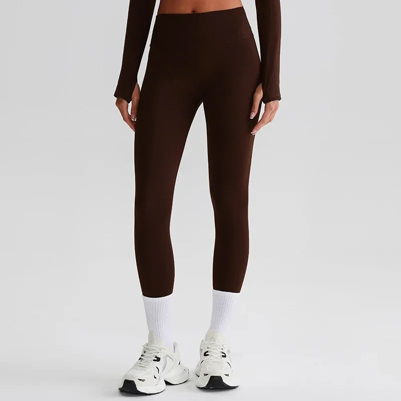 Cralom Seamless High Waist Yoga Pants for Running Outdoor Workout