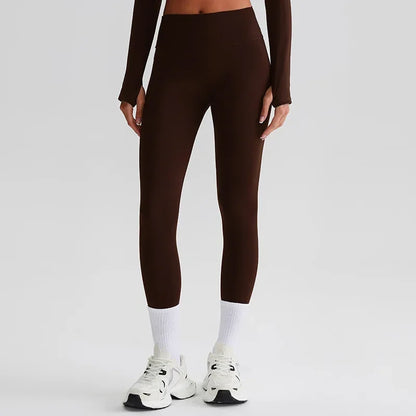 Cralom Seamless High Waist Yoga Pants for Running Outdoor Workout
