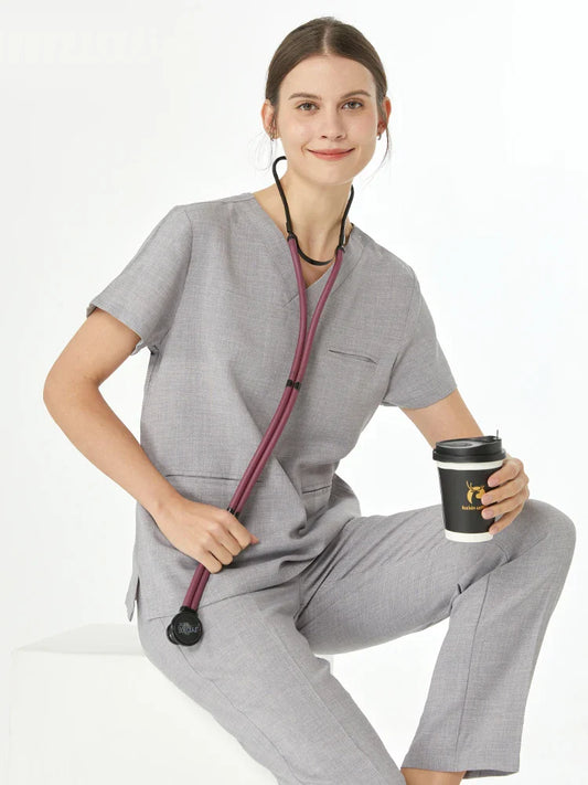 Cralom Stretch Nursing Scrubs - Comfortable Pediatric Nurse Uniforms