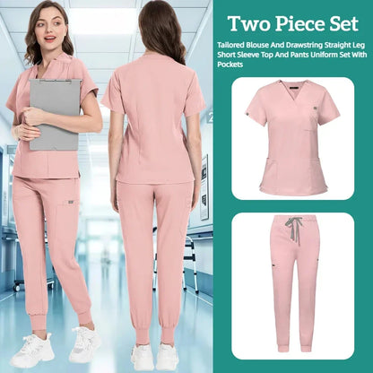 Cralom Nursing Scrub Top - Unisex Solid Color Uniform