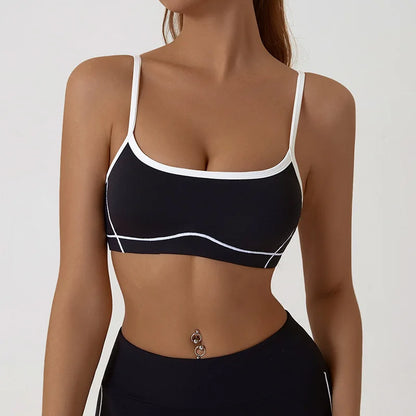 Cralom High Support Push-up Sports Bra for Women's Gym Fitness Yoga Tank Top