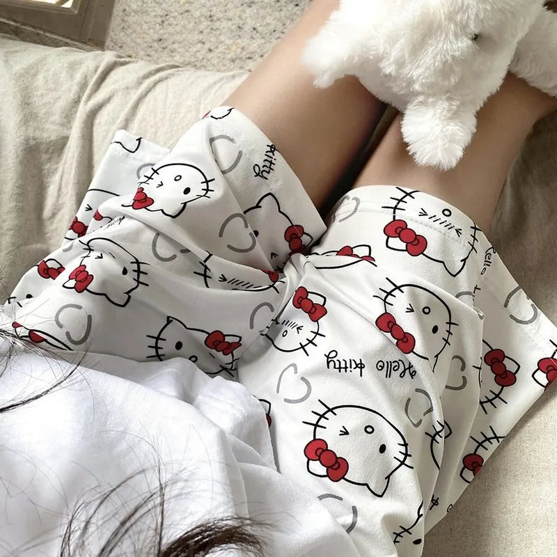Cralom Kitty Cat Pajama Shorts for Girls - Spring/Summer 2025 Collection