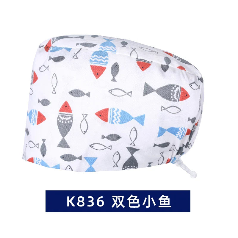 Cralom Cotton Scrub Caps - Unisex Nursing Surgical Medical Hat for Stylish Professionals