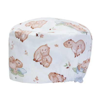 Cralom Animal Print Surgical Caps: Cotton Nurse Hats