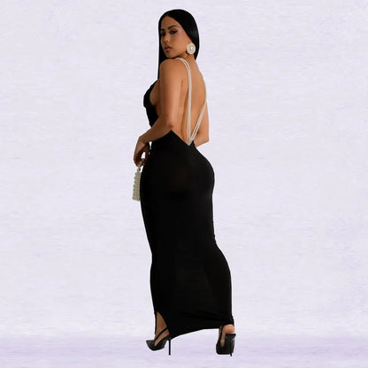 Cralom Sleeveless Ruched Maxi Dress - Fall 2025 Collection