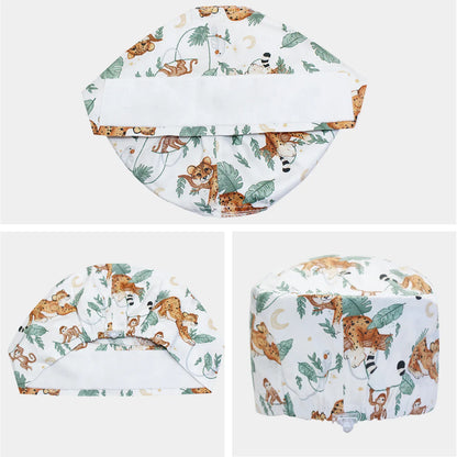 Cralom Cartoon Animals Unisex Surgical Scrub Caps for Medical Professionals