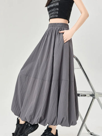 Cralom High Waist A Line Lantern Skirt - 2025 New Collection