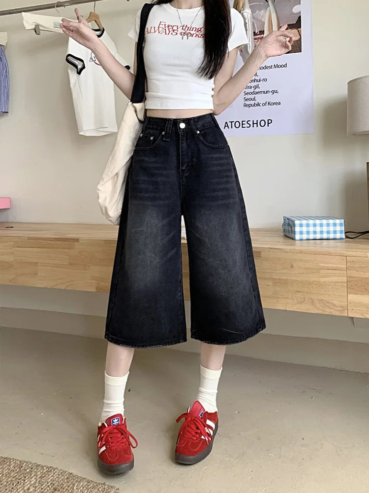 Cralom High Waist Plus Size Straight Leg Jeans for Women - Summer Collection
