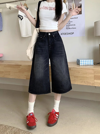 Cralom High Waist Plus Size Straight Leg Jeans for Women - Summer Collection