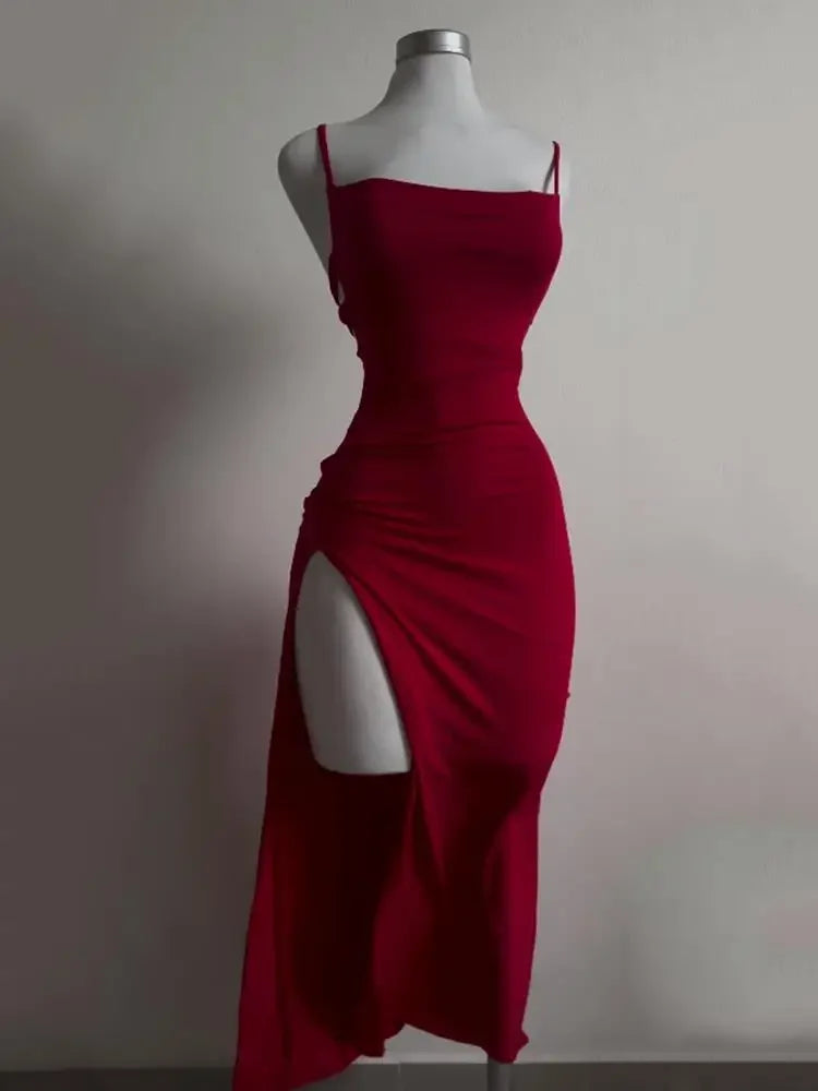Cralom High Sensibility Halter Strap Hip Dress