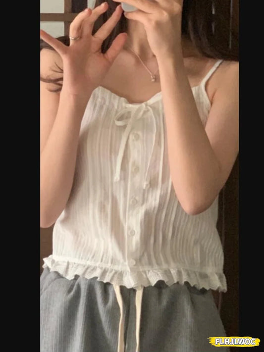 Solid White Halter Top Sleeveless Blouse by Cralom: Retro Vintage Style for Women