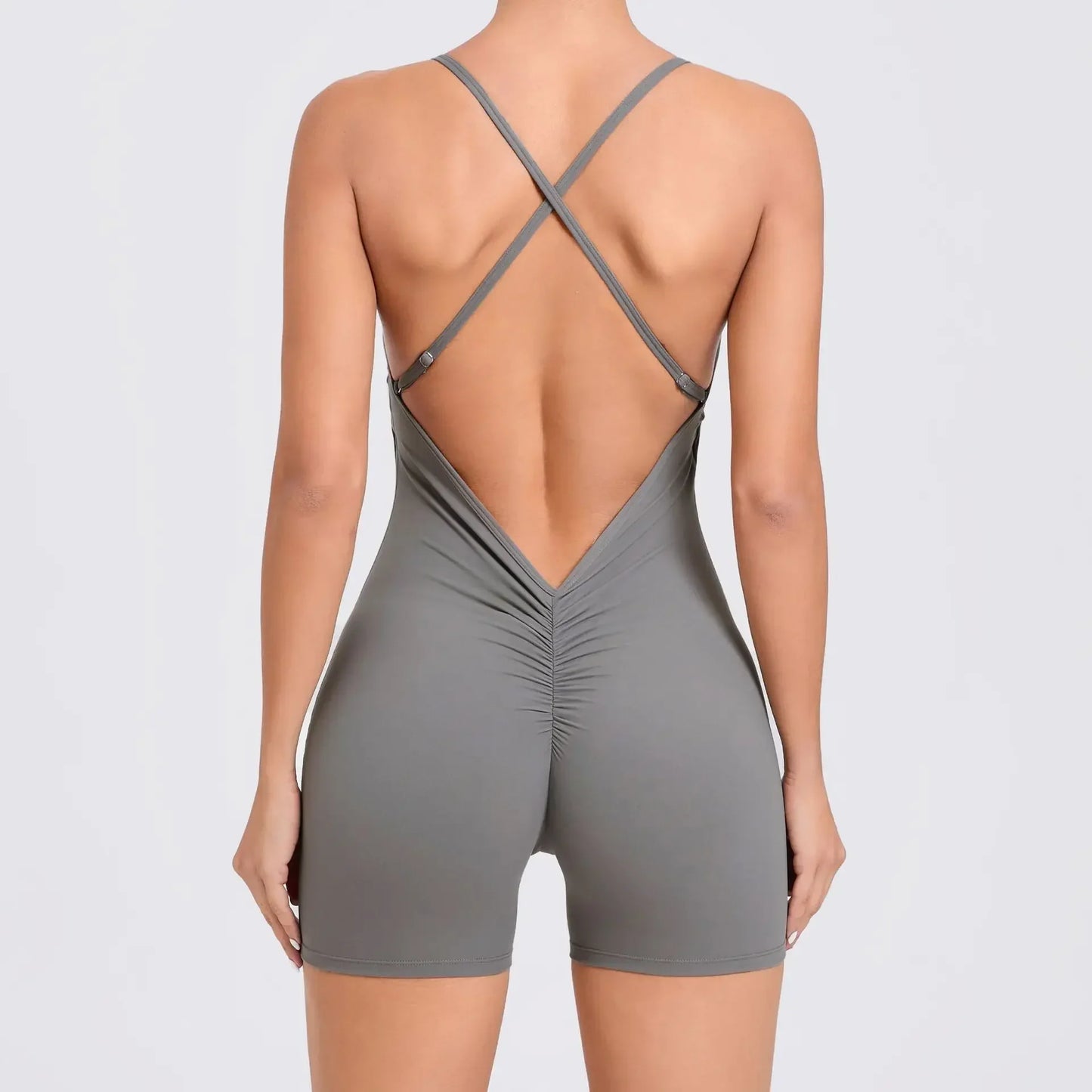 Cralom Yoga Jumpsuit: Quick-Dry, Beautiful Back, Tight-Fit Activewear