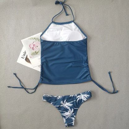 Cralom 2024 Tankini Bikini Set - Women's Halter Two-Piece Swimsuit