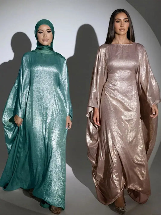 Cralom Luxury Satin Maxi Abaya for Women Muslim - Cralom Ramadan Eid Dubai Abayas
