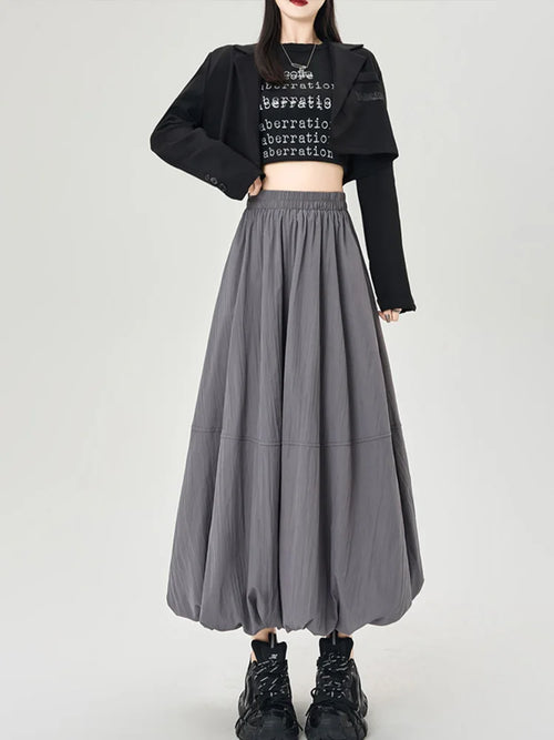 Cralom High Waist A Line Lantern Skirt - 2025 New Collection