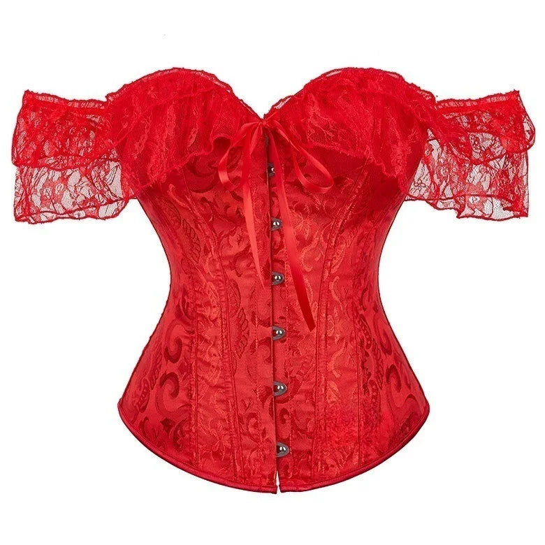 Cralom Lace Corset Top - Women's Shapewear Waist Trainer & Body Shaper Top