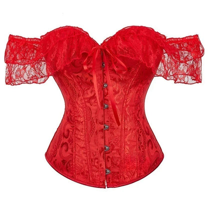 Cralom Lace Corset Top - Women's Shapewear Waist Trainer & Body Shaper Top