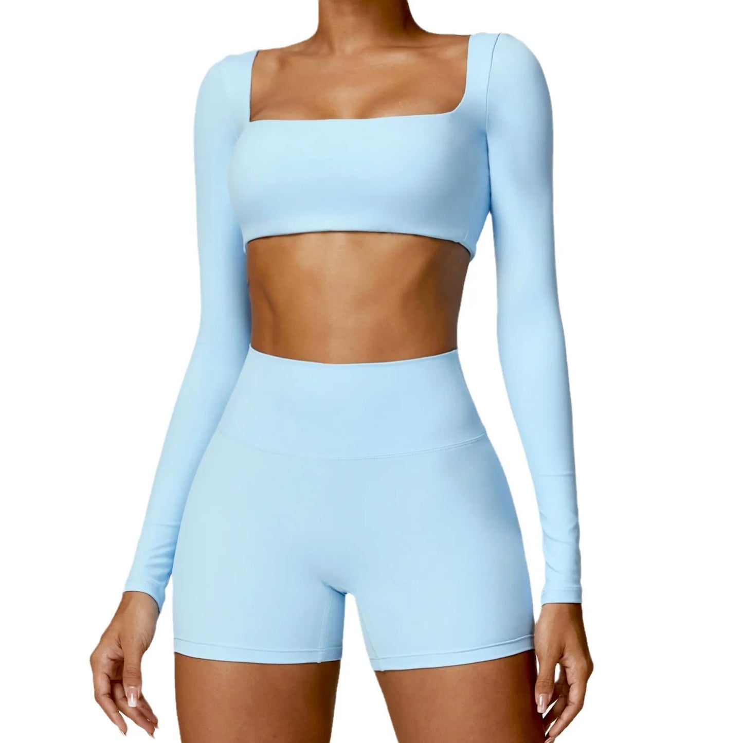 Cralom 2PCS Yoga Set for Women: Quick-Drying Sports Suit for Gym and Running