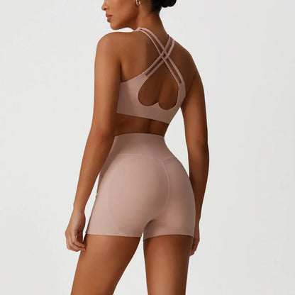 Cralom Naked Sensation Yoga Set: Sports Bra & High Waist Leggings