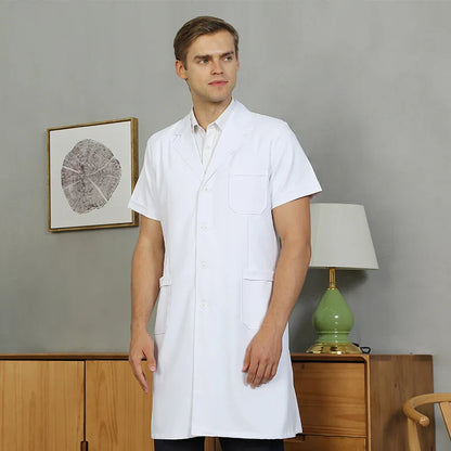 Cralom Silky Lab Coat Dentist Uniform - Anti-static Midriff Coat