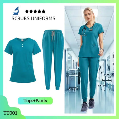 Cralom Women's Lab Coat & Unisex Pants Set