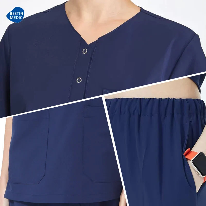 Cralom Unisex 4-way Stretch Doctor Scrub Set: Premium Hospital Uniform