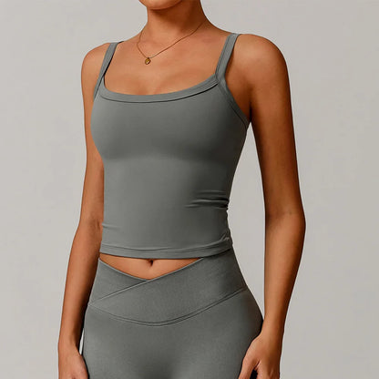 Cralom Yoga Sports Vest for Women - Quick Dry Gym Tank Top for Running and Workouts