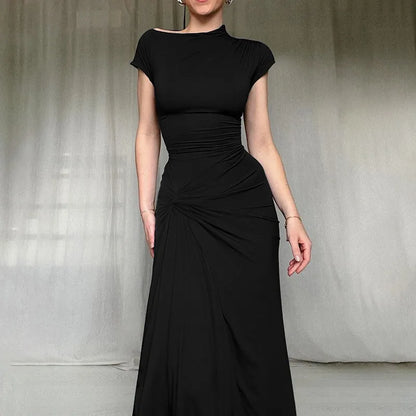 Cralom Sexy Twisted Slit Long Skirt Dress Summer 2025