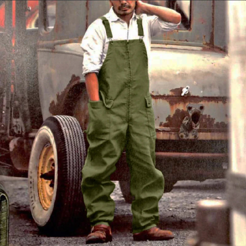 Cralom Durable Auto Repair Workwear Overalls in Solid Color