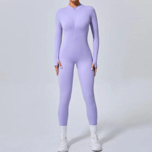 Cralom Women's Fitness Jumpsuit Set Gym Impact Bodysuit Pants Workout Kit