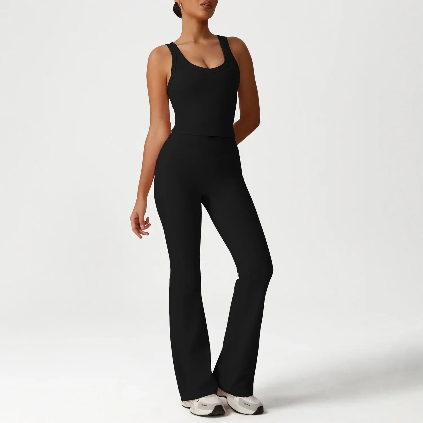 Cralom Yoga Set: Naked Sensation Vest & Sculpting Leggings for Fitness