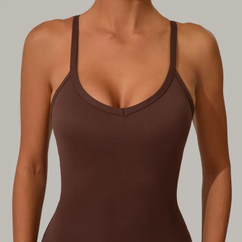 Cralom Women's Yoga Fitness Jumpsuit, High Elasticity, Lifts Buttocks, Gym Ready