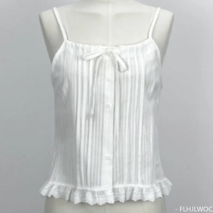 Solid White Halter Top Sleeveless Blouse by Cralom: Retro Vintage Style for Women