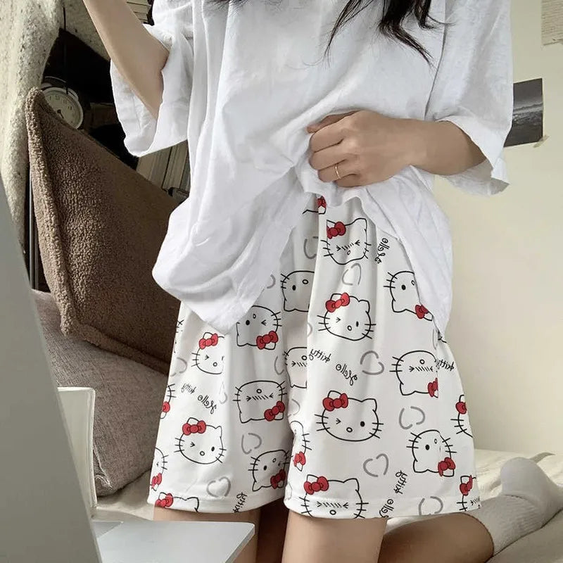 Cralom Kitty Cat Pajama Shorts for Girls - Spring/Summer 2025 Collection