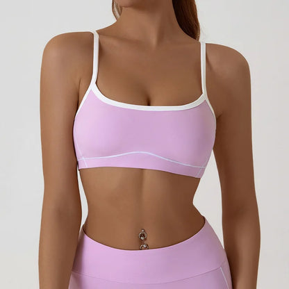 Cralom High Support Push-up Sports Bra for Women's Gym Fitness Yoga Tank Top