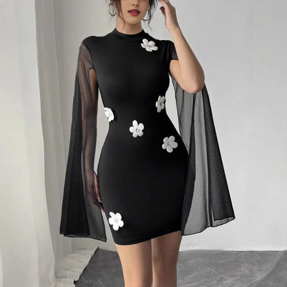 Cralom Floral Embellished Temperament Dress