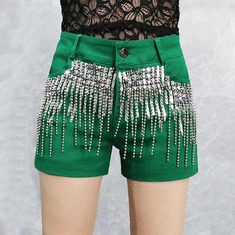Cralom High Waist Hottie Denim Shorts Straight Jeans for Women - Y2K Fashion
