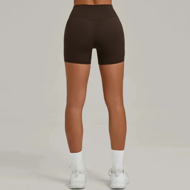 Cralom Color Block Yoga Shorts: High-Waist, Tummy Control & Booty-Lifting Fit