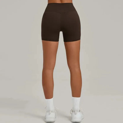 Cralom Color Block Yoga Shorts: High-Waist, Tummy Control & Booty-Lifting Fit