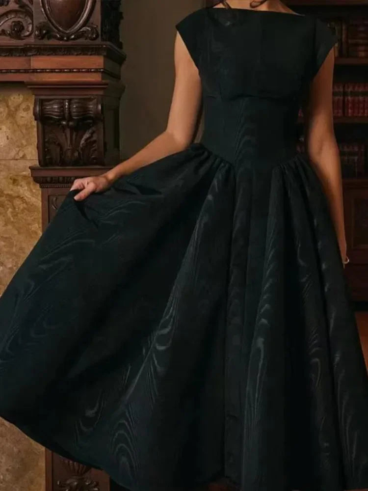 Cralom Elegant O Neck Ruffled Floor-Length Dress - Summer 2025 Collection